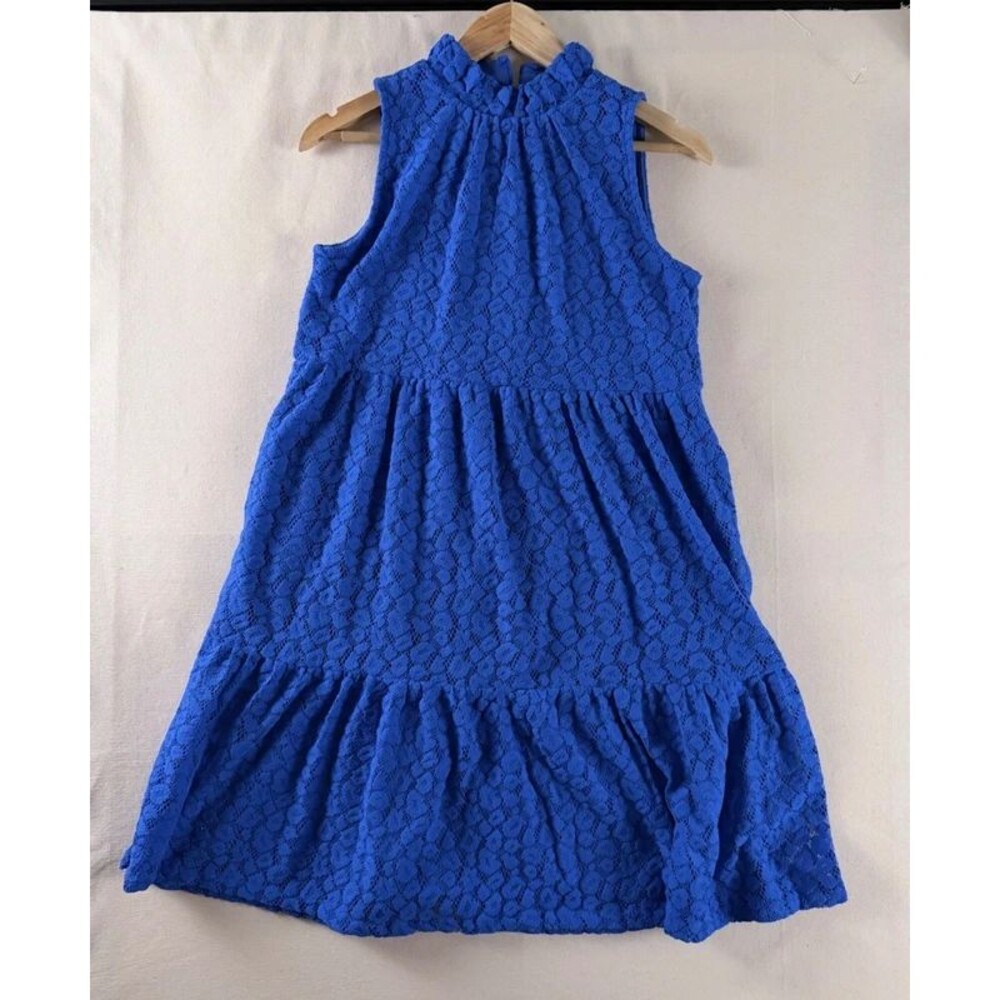 Lilly Pulitzer Janine Royal Blue Lace Tiered Dress XS